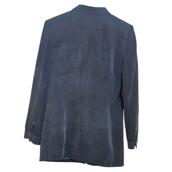 Vintage CHAUS 100% Silk Black Utility Blazer Lined Jacket Women’s Size 6 - Picture 2 of 8